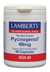 Lamberts Pijnboombast extract (Pycnogenol 40mg) 60 Vegetarische capsules