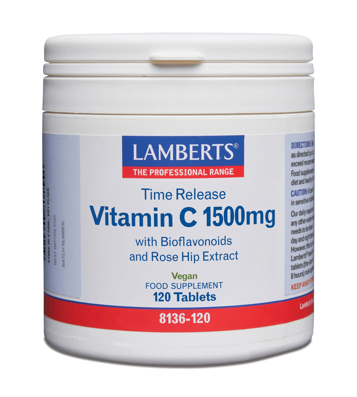Lamberts Vitamine C 1500 Time release & bioflavonoiden 120 Tabletten