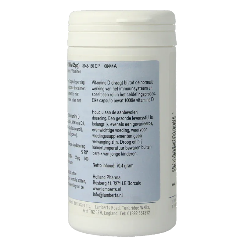 Clinicpacks Vitamine D 1000IE 25mcg 180 Capsules