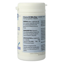 Clinicpacks Vitamine D 1000IE 25mcg 180 Capsules