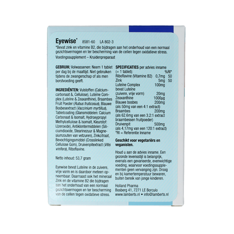 Lamberts Eyewise NF 60 Tabletten