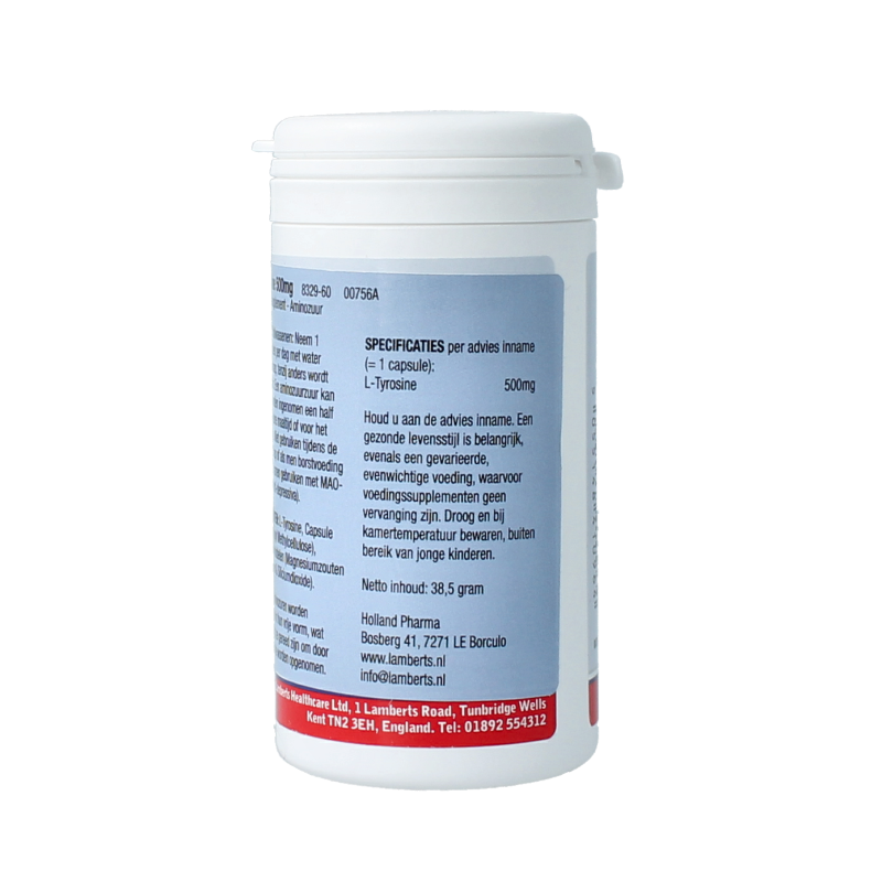 Lamberts L-Tyrosine 500mg 60 Capsules