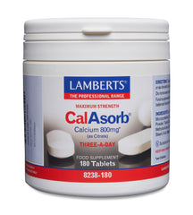 Lamberts CalAsorb (calcium citraat) & Vitamine D3 180 Tabletten