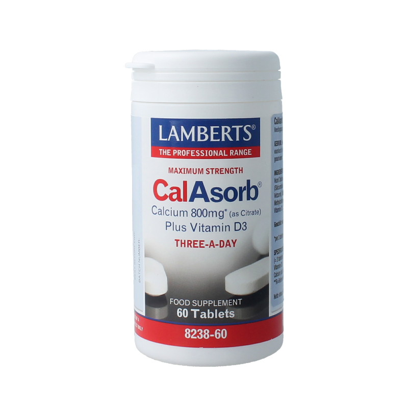 Lamberts Calasorb (calcium citraat) & Vitamine D3 60 Tabletten