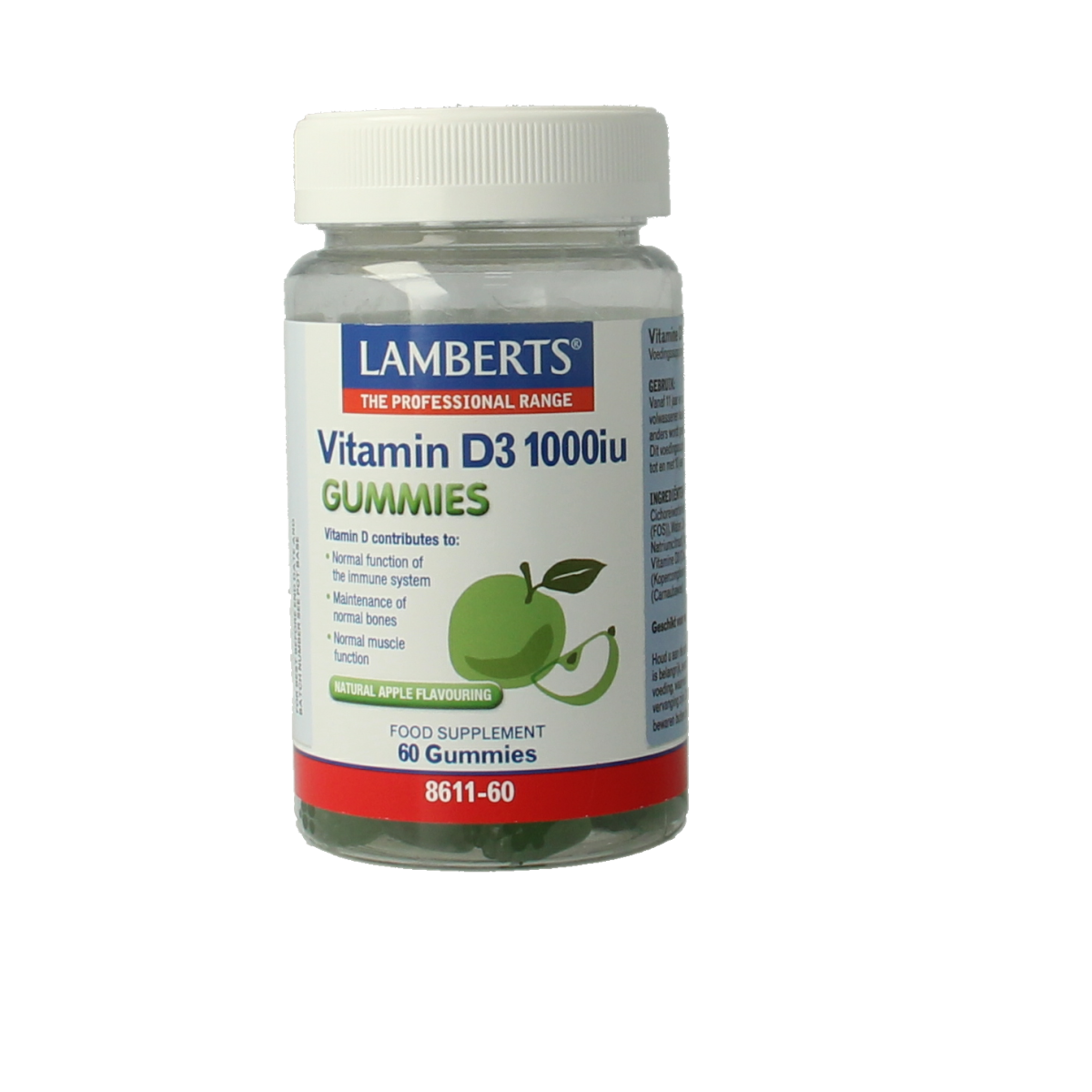 Lamberts Vitamine D3 1000IE 25mcg gummies 60.00 Gummies