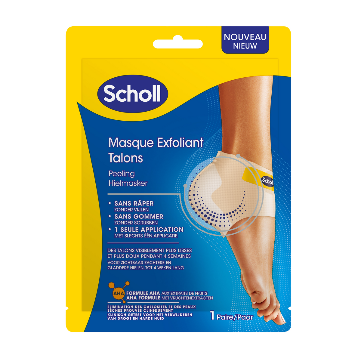 Dr. Scholl's Hielmasker peeling 1.00 Paar