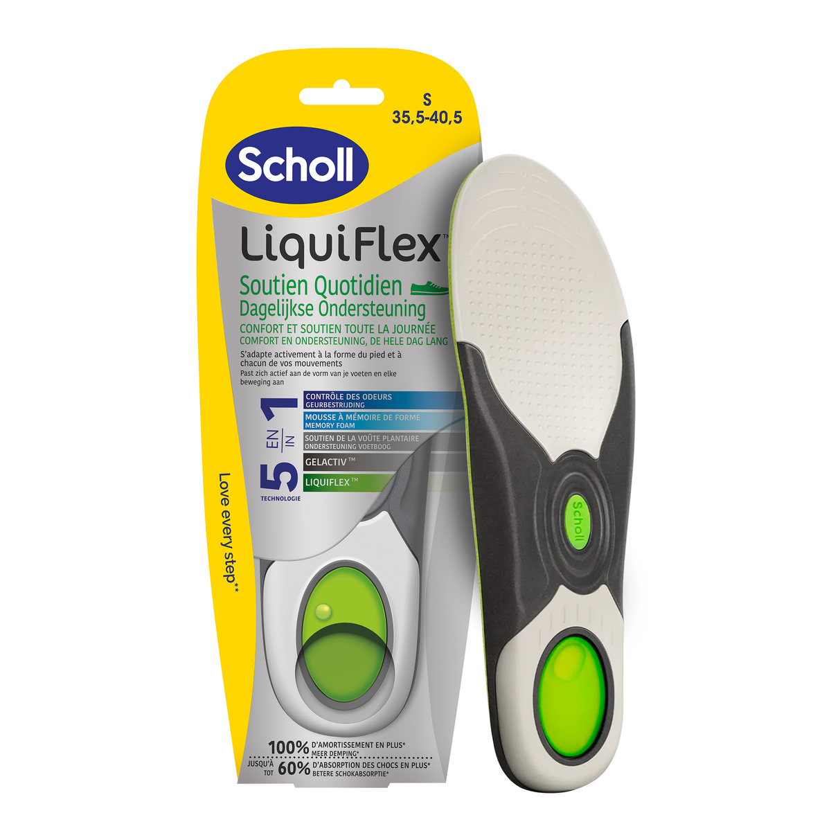 Scholl Liquiflex inlegzool dagelijks small  1.00 Paar