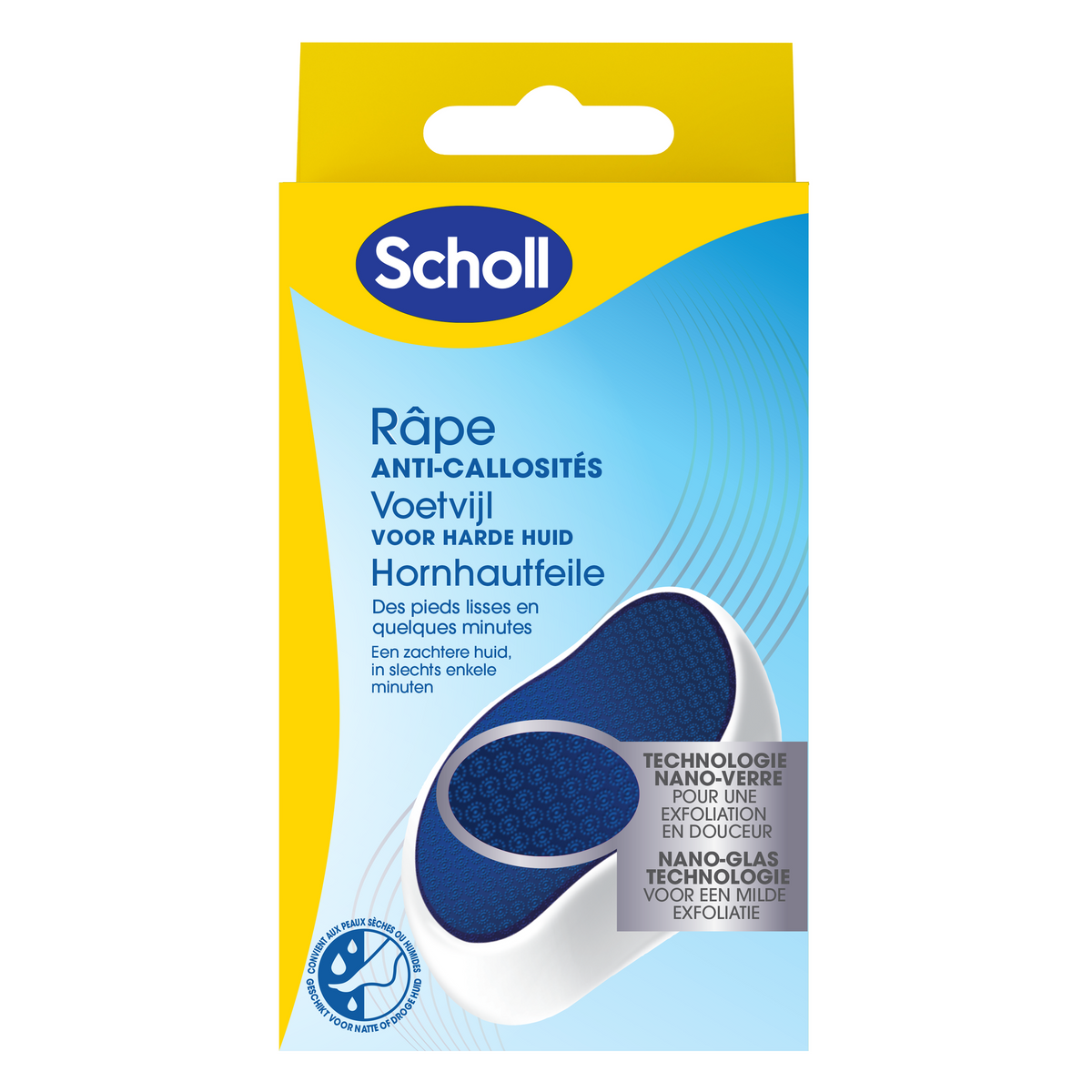Scholl Voetvijl nano glas 1.00 Stuks