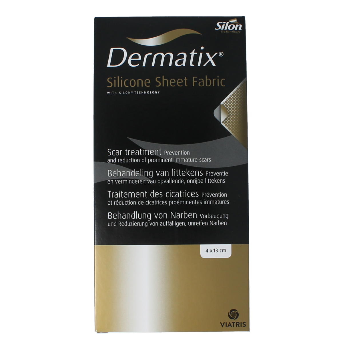Dermatix Dermatix siliconen sheet fabric 4x13cm 1.00 Stuks