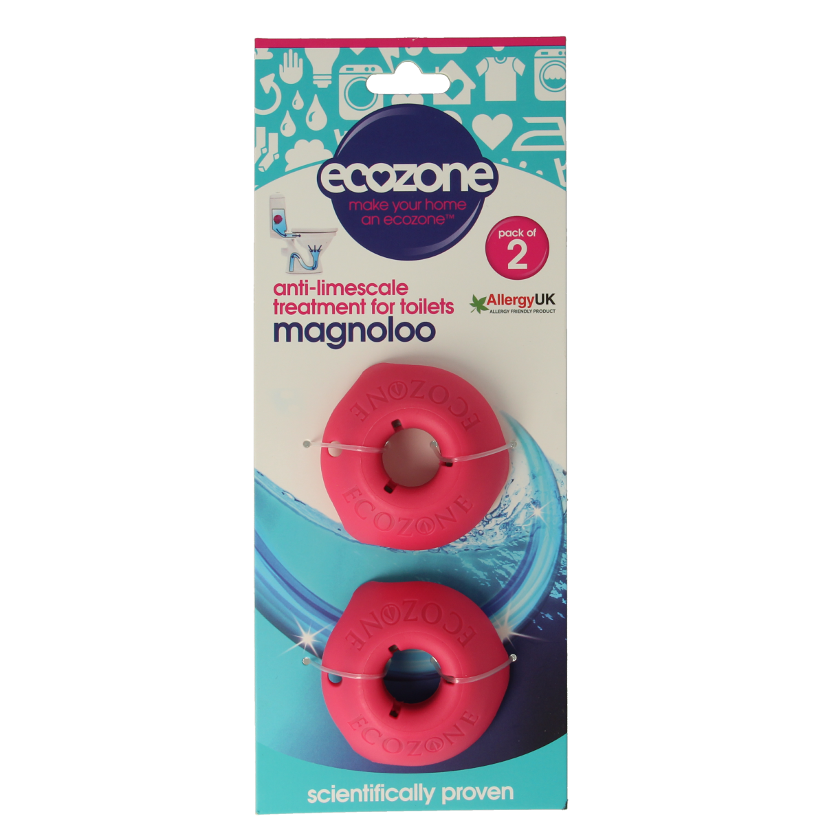 EcoZone Toiletontkalker magnoloo 2.00 Stuks
