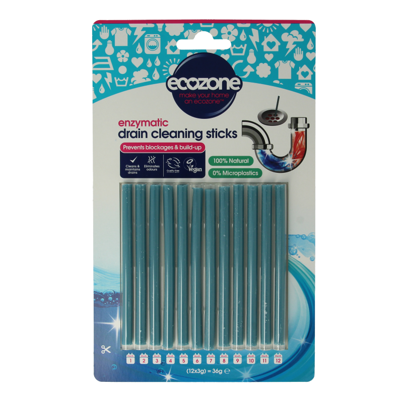 EcoZone Afvoer ontstopper sticks 12 Stuks