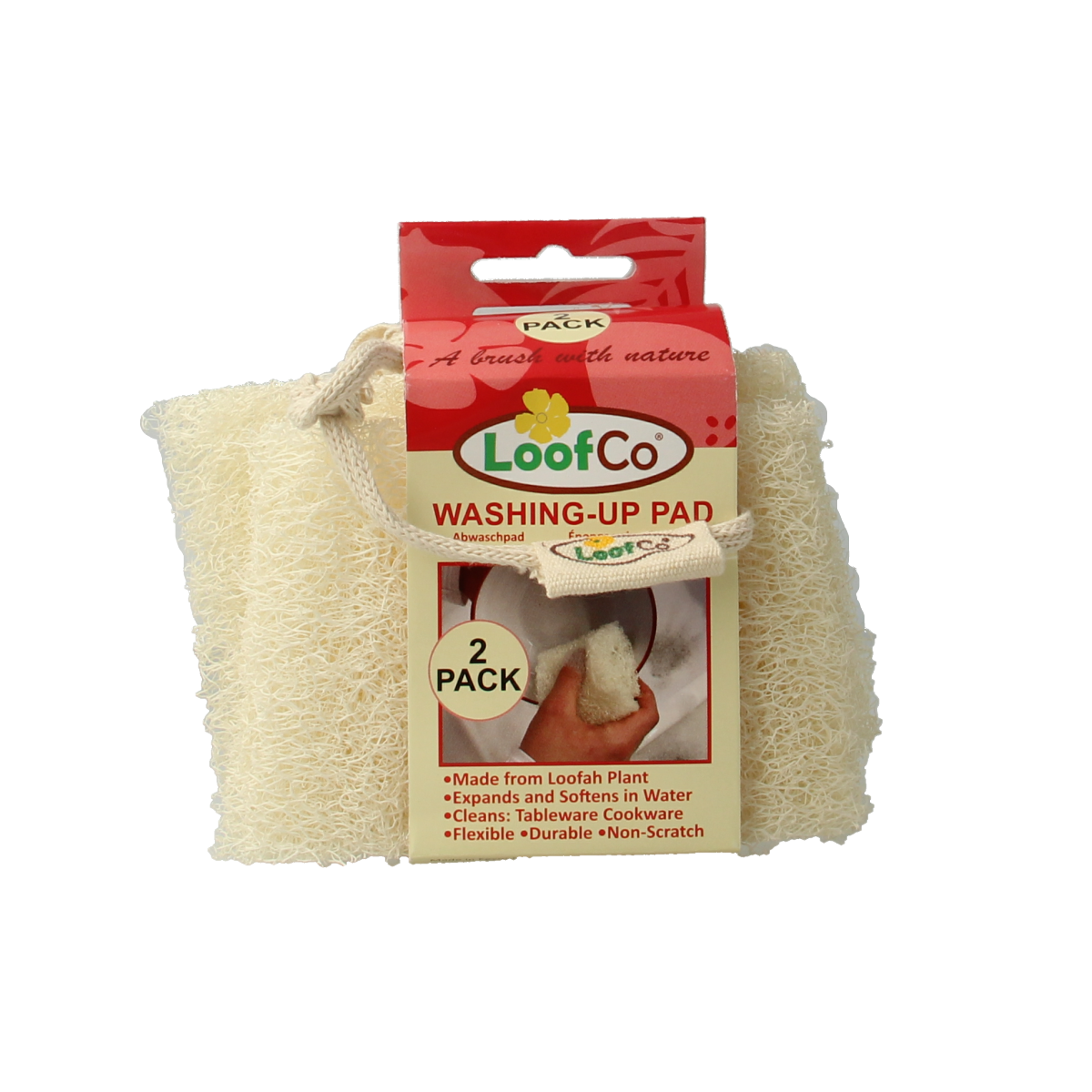 Loofco Afwas spons loofah bio 2.00 Stuks
