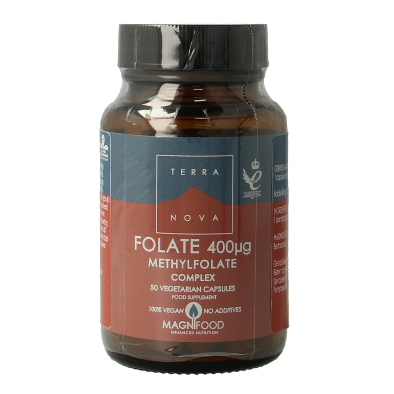 Terranova Folaat 400mcg complex 50 Vegetarische capsules