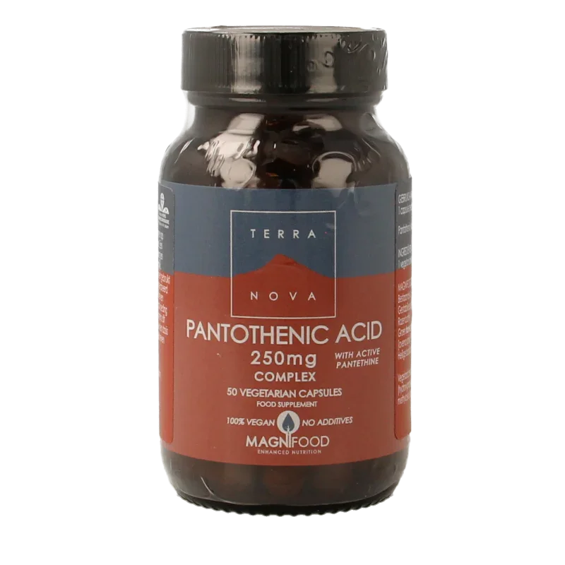 Terranova Pantothenic acid 250mg complex 50 Vegetarische capsules