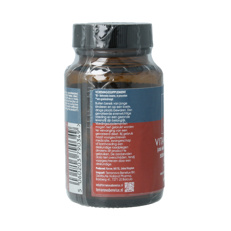 Terranova Vitamine B12 500mcg methylcobalamine 50 Vegetarische capsules