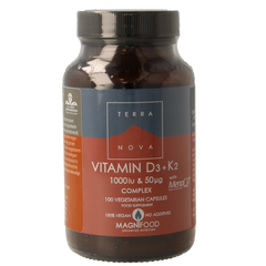 Terranova Vitamine D3 1000IU met K2 50mcg complex 100 Vegetarische capsules