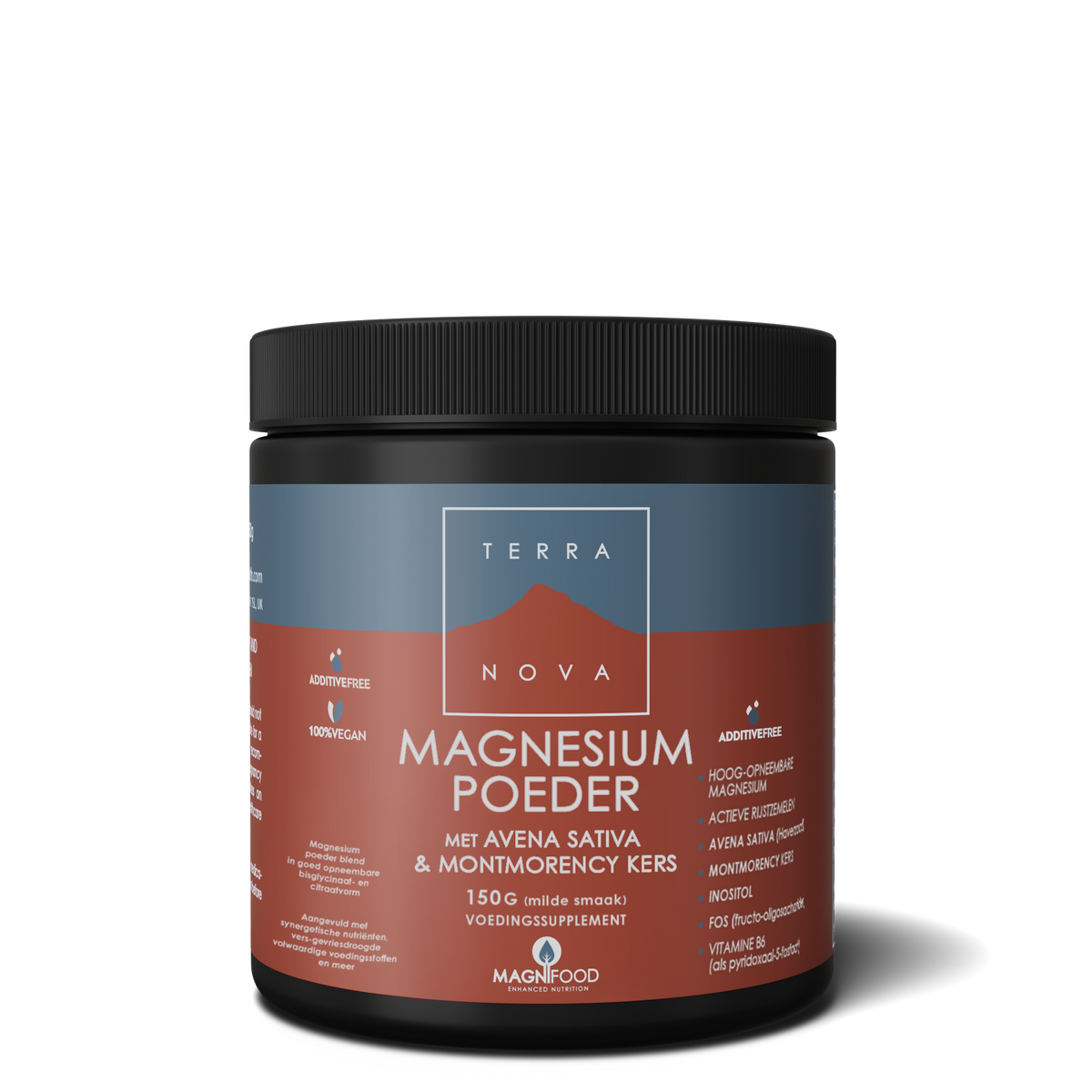 Terranova Magnesiumpoeder met avena sativa&montmorency kers 150.00 Gram