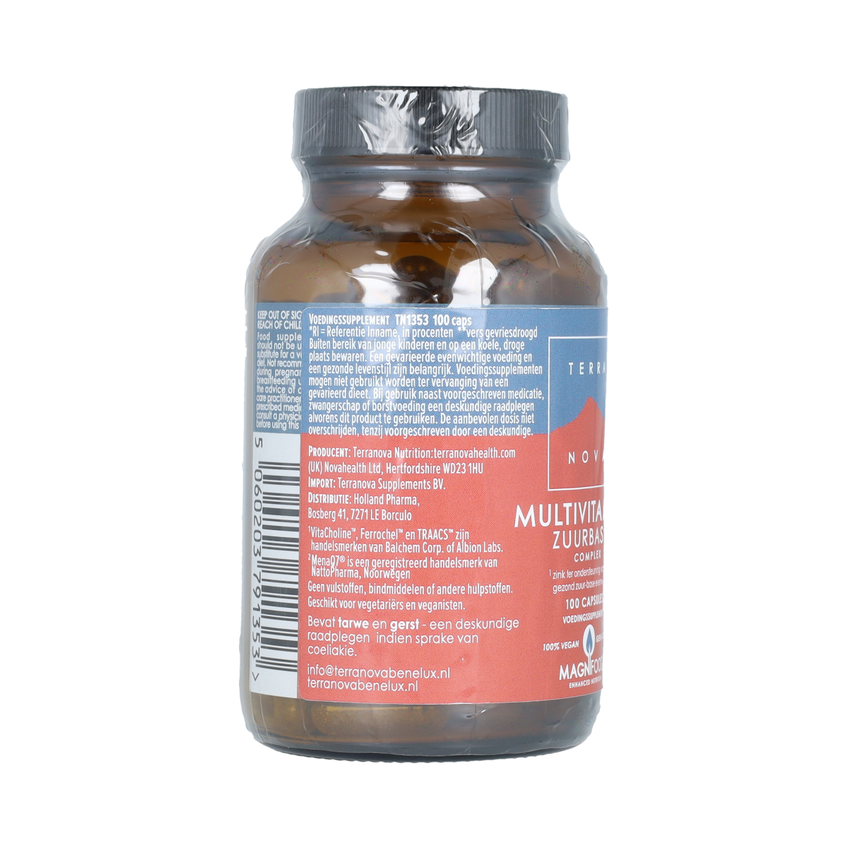 Terranova Multivitamine Zuurbase Complex 100.00 Vegetarische capsules