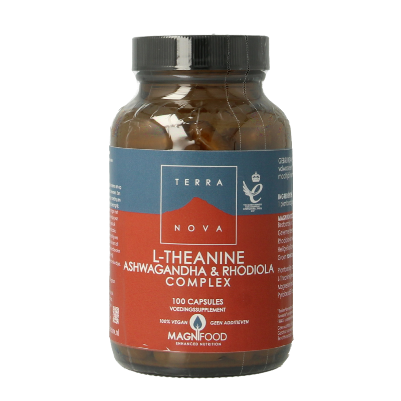 Terranova L-theanine ashwagandha & rhodiola complex 100 Capsules