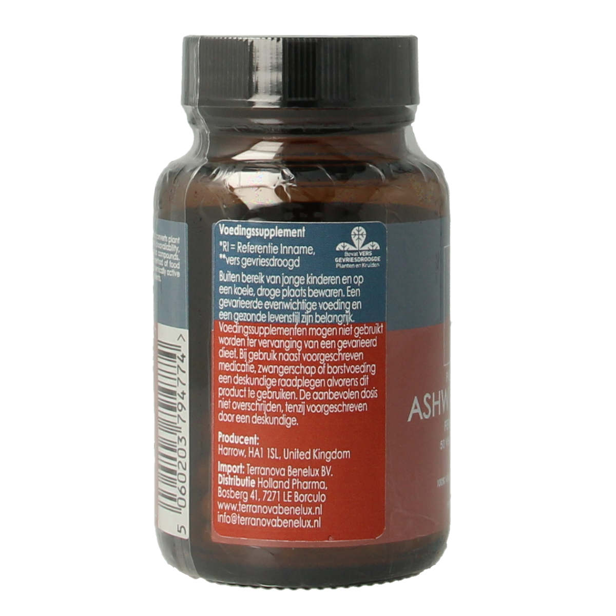Terranova Fermented ashwagandha 250mg 50.00 Vegetarische capsules