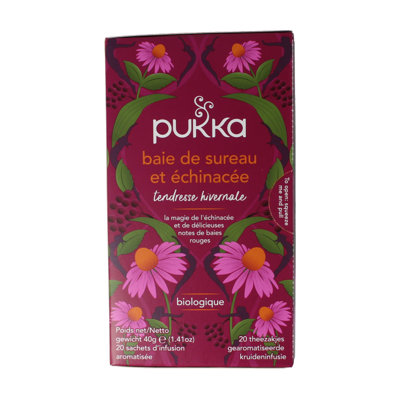 Pukka Elderberry & echinacea bio 20 Zakjes