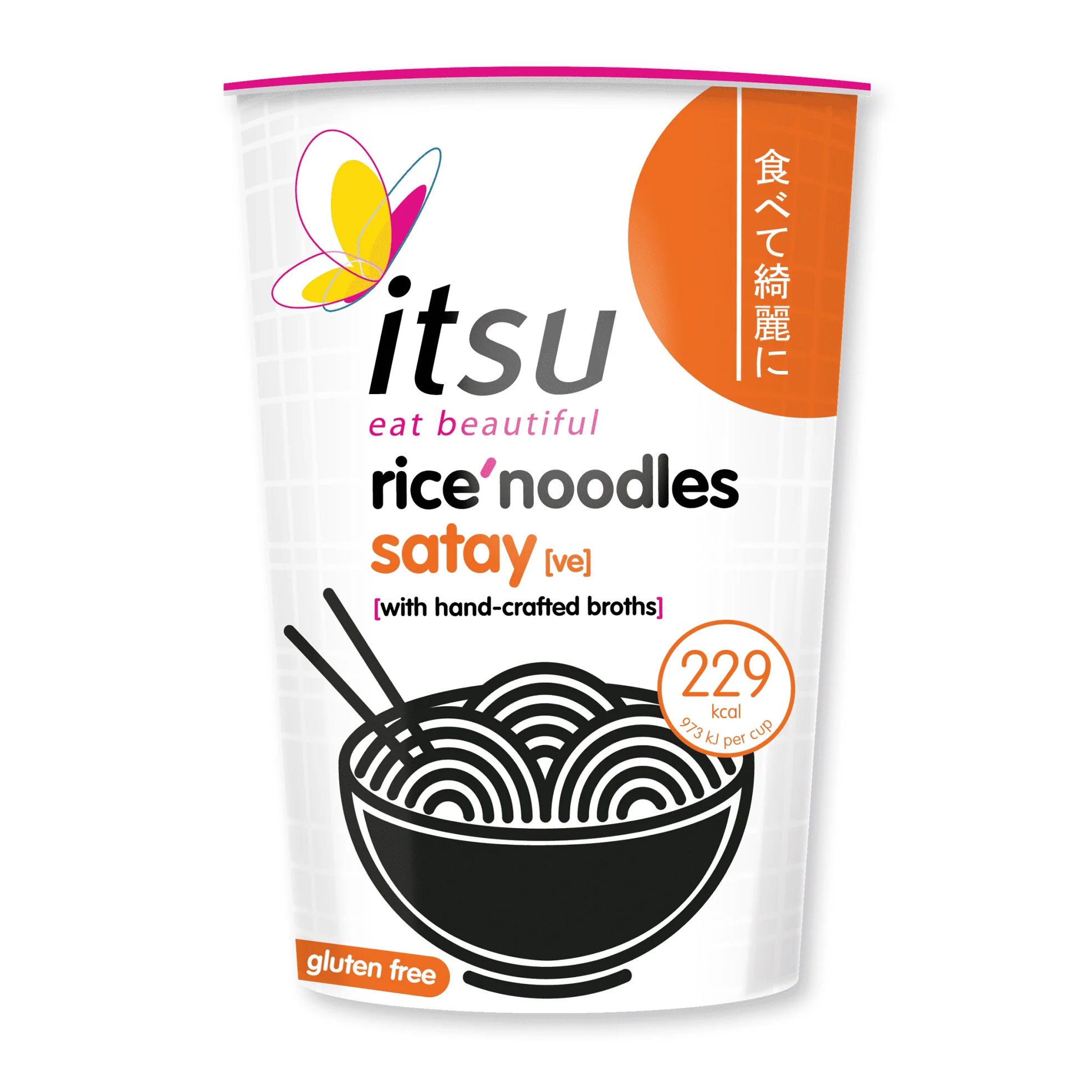 Itsu Satay rice noodles cup glutenvrij 63 Gram