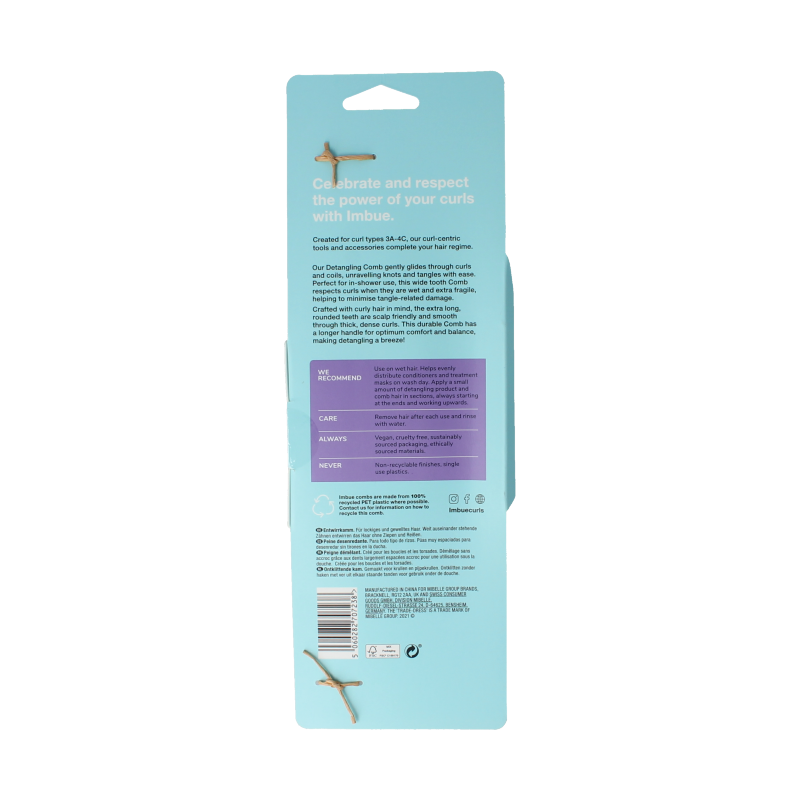 Imbue Detangling comb 1 Stuks