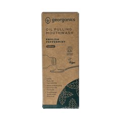 Georganics Mouthwash oilpulling english peppermint 100 Milliliter