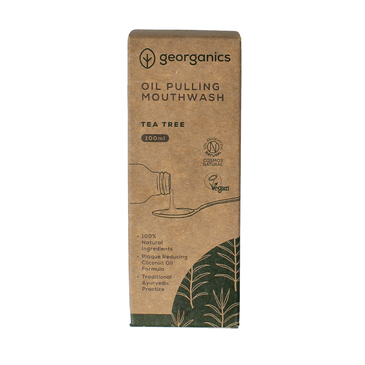 Georganics Mouthwash oilpulling tea tree 100.00 Milliliter