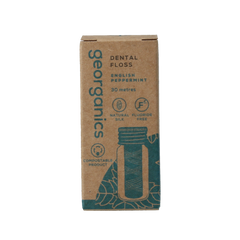 Georganics Dental floss english peppermint 30 meter 1.00 Stuks