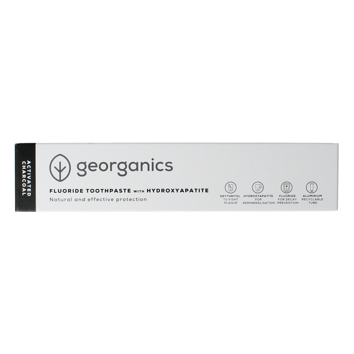Georganics Toothpaste fluor charcoal tube 75.00 Milliliter