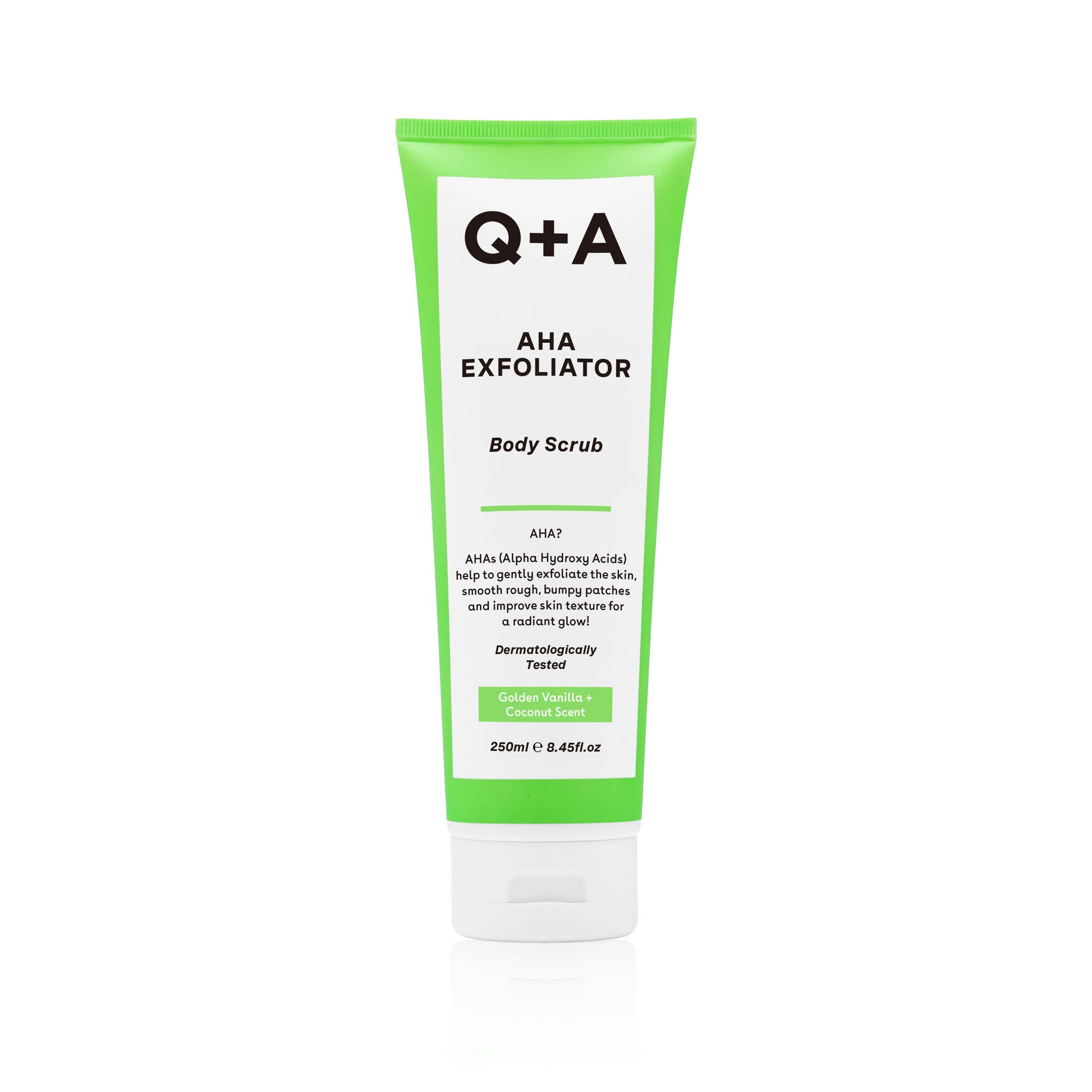 Q+A Bodyscrub aha exfoliator 250 Milliliter