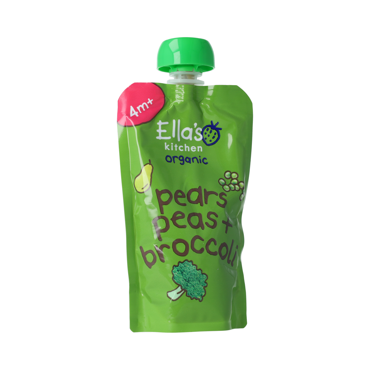 Ella's Kitchen Broccoli pears and peas 4+ maanden bio 120.00 Gram