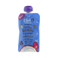 Ella's Kitchen Baby bosbes + peer ontbijt 6+ bio 100.00 Gram