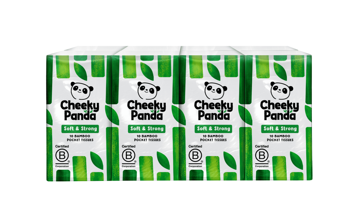 The Cheeky Panda Bamboo zakdoekjes 8 x 10 stuks 8 Stuks