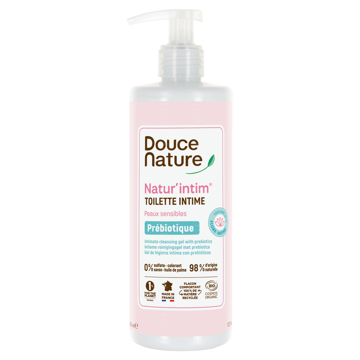 Douce Nature Natur intim intieme reinigingsgel prebiotica bio 400.00 Milliliter