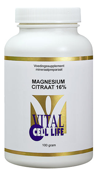 Vital Cell Life Magnesium citraat 160mg poeder 100.00 Gram