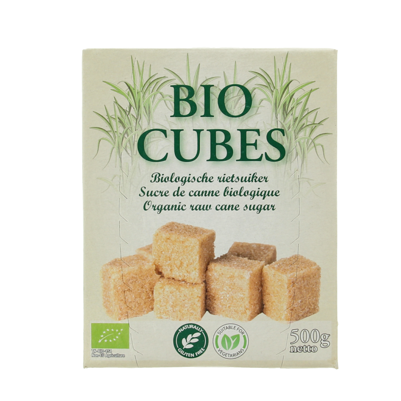 Hygiena Cubes rietsuikerklontjes bio 500 Gram