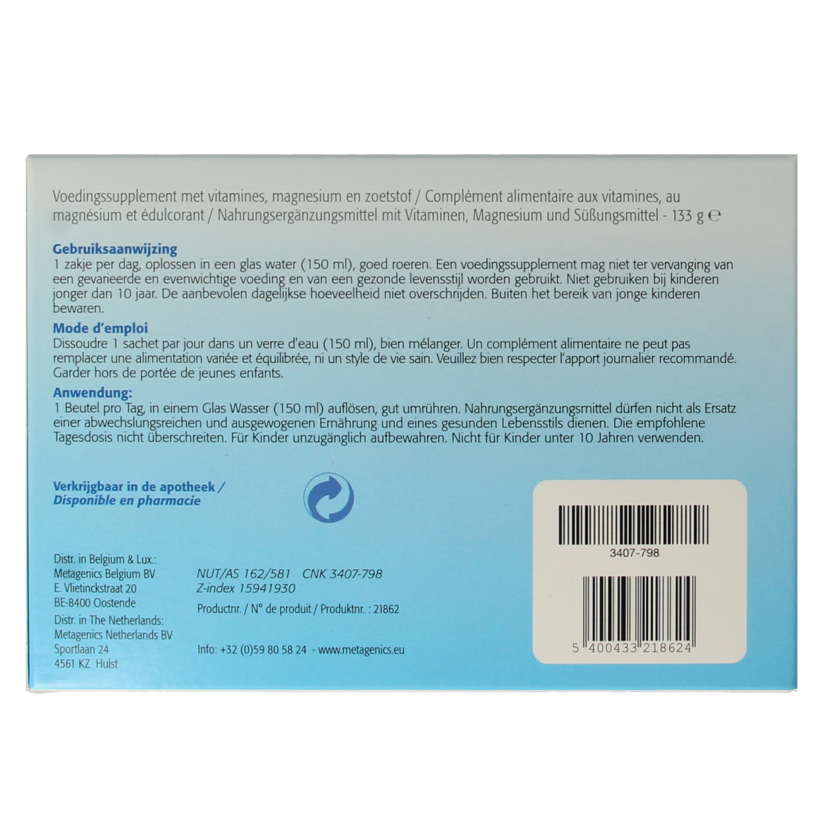 Metagenics Metarelax sachets 40.00 Sachets