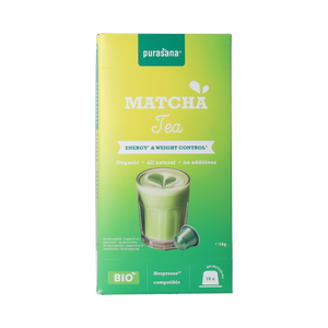 Purasana Instant Matcha Thee Capsules 16x1,5g bio  16.00 Capsules