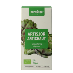 Purasana Artisjok vegan bio 60.00 Vegetarische capsules