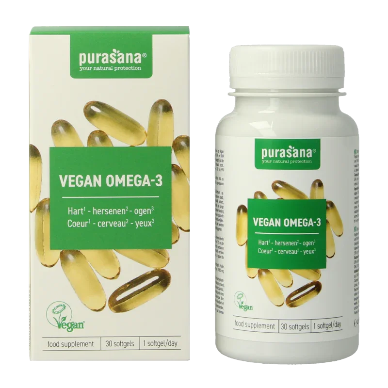 Purasana Vegan omega-3 algenolie 30 Softgels