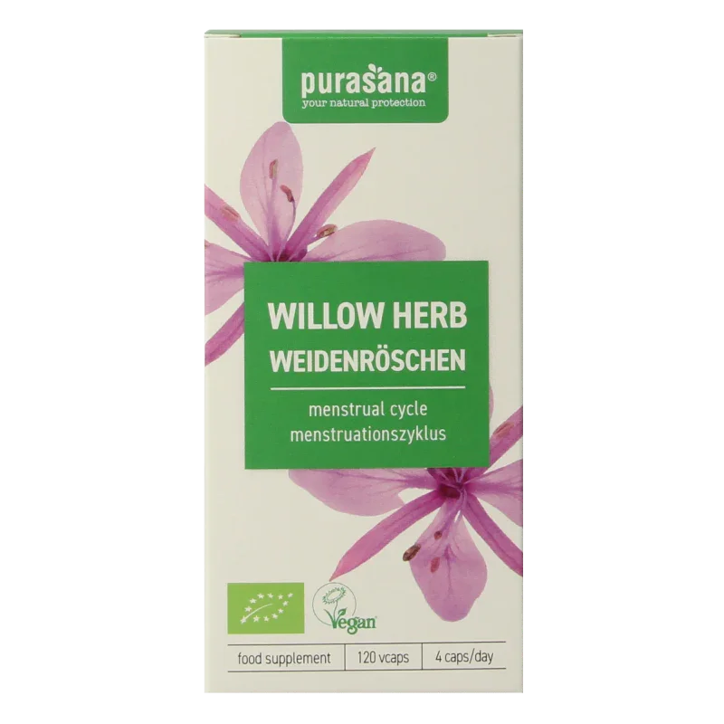 Purasana Wilgenroosje vegan bio 120 Vegetarische capsules
