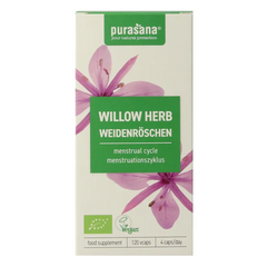 Purasana Wilgenroosje vegan bio 120 Vegetarische capsules