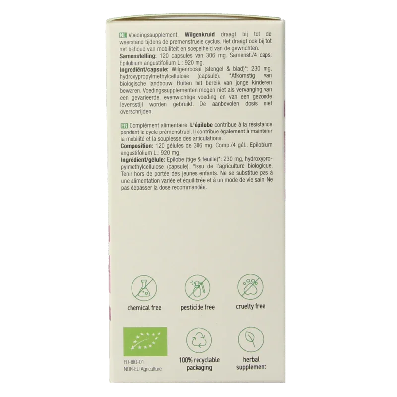 Purasana Wilgenroosje vegan bio 120 Vegetarische capsules