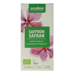 Purasana Saffraan vegan bio 60 Vegetarische capsules