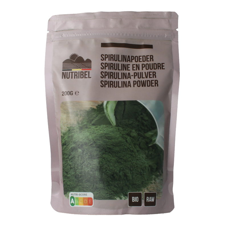 Nutribel Spirulina poeder raw bio 200 Gram
