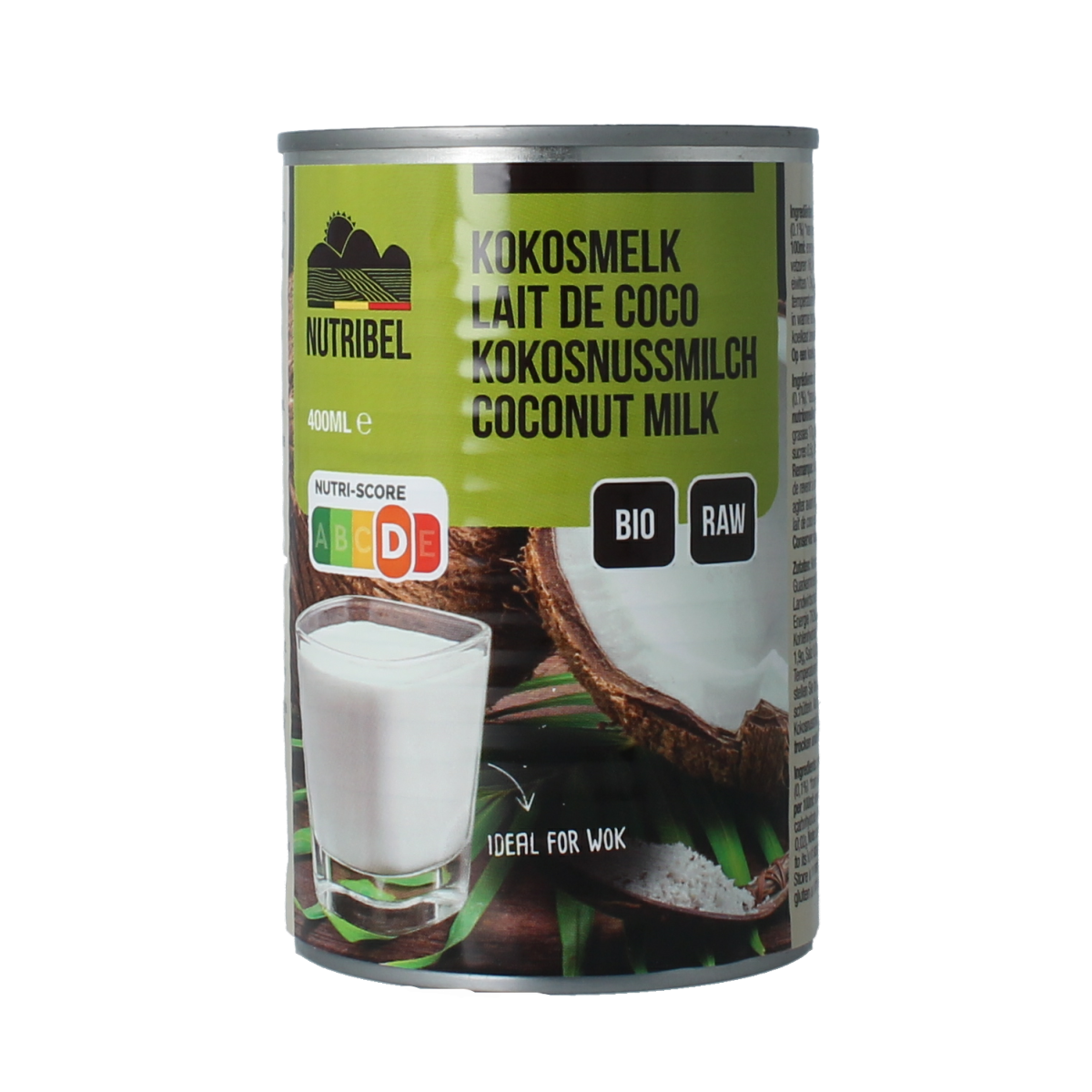 Nutribel Kokosmelk glutenvrij bio 400.00 Milliliter