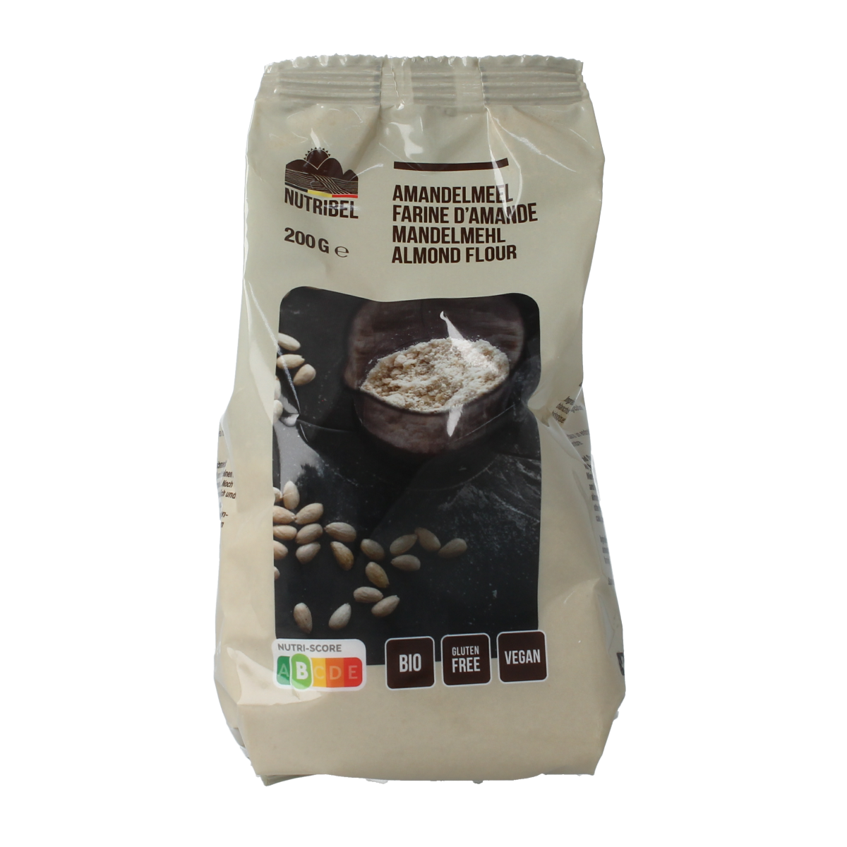 Nutribel Amandelmeel glutenvrij bio 200.00 Gram