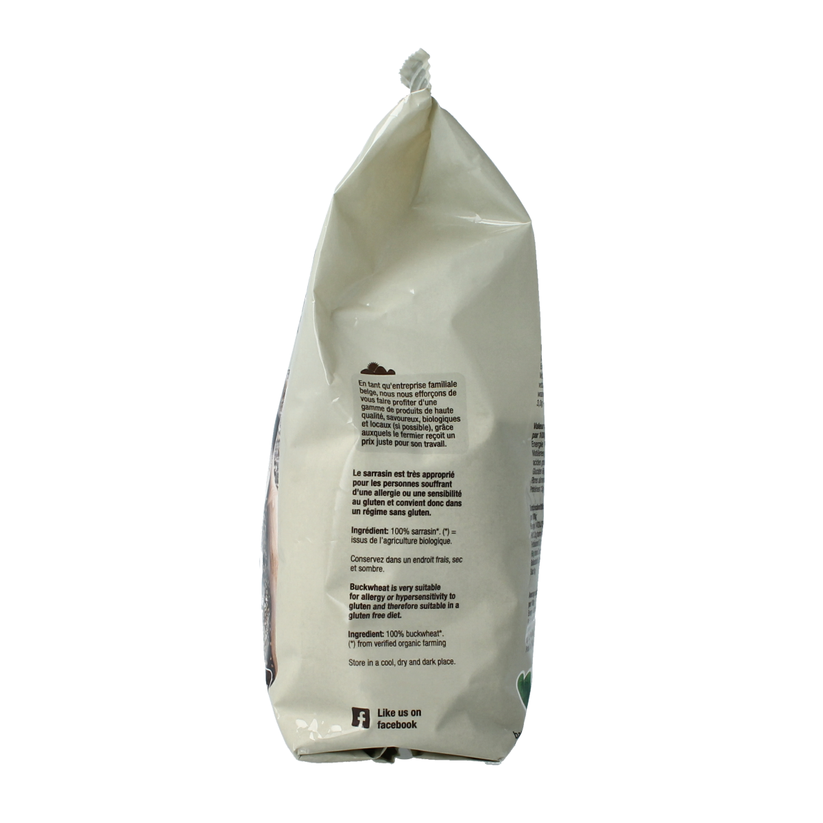 Nutribel Boekweitmeel glutenvrij bio 500.00 Gram